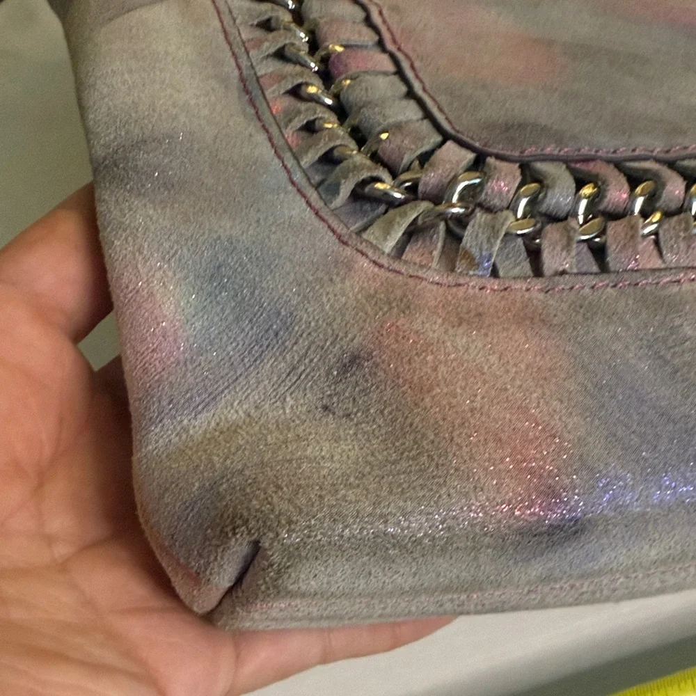 Aimee Kestenberg suede rainbow brushed print Crossbody Bag